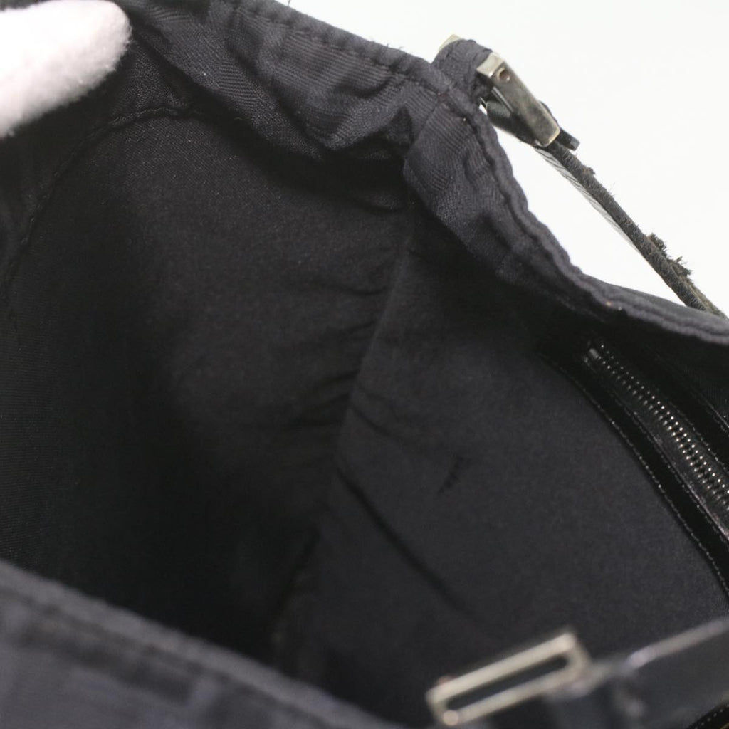 FENDI Zucca Canvas Shoulder Bag Nylon Black ar8812