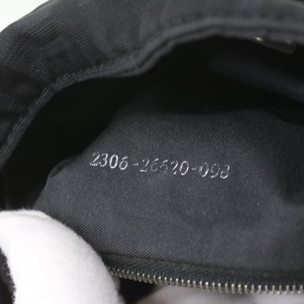 FENDI Zucca Canvas Shoulder Bag Nylon Black ar8812