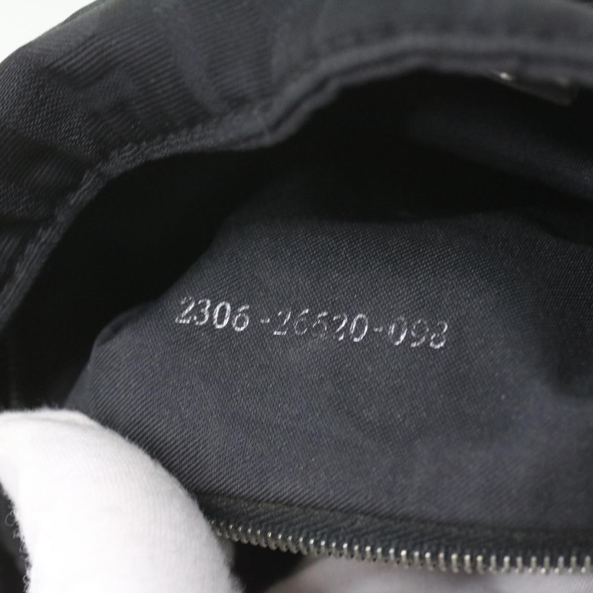 FENDI Zucca Canvas Shoulder Bag Nylon Black ar8812