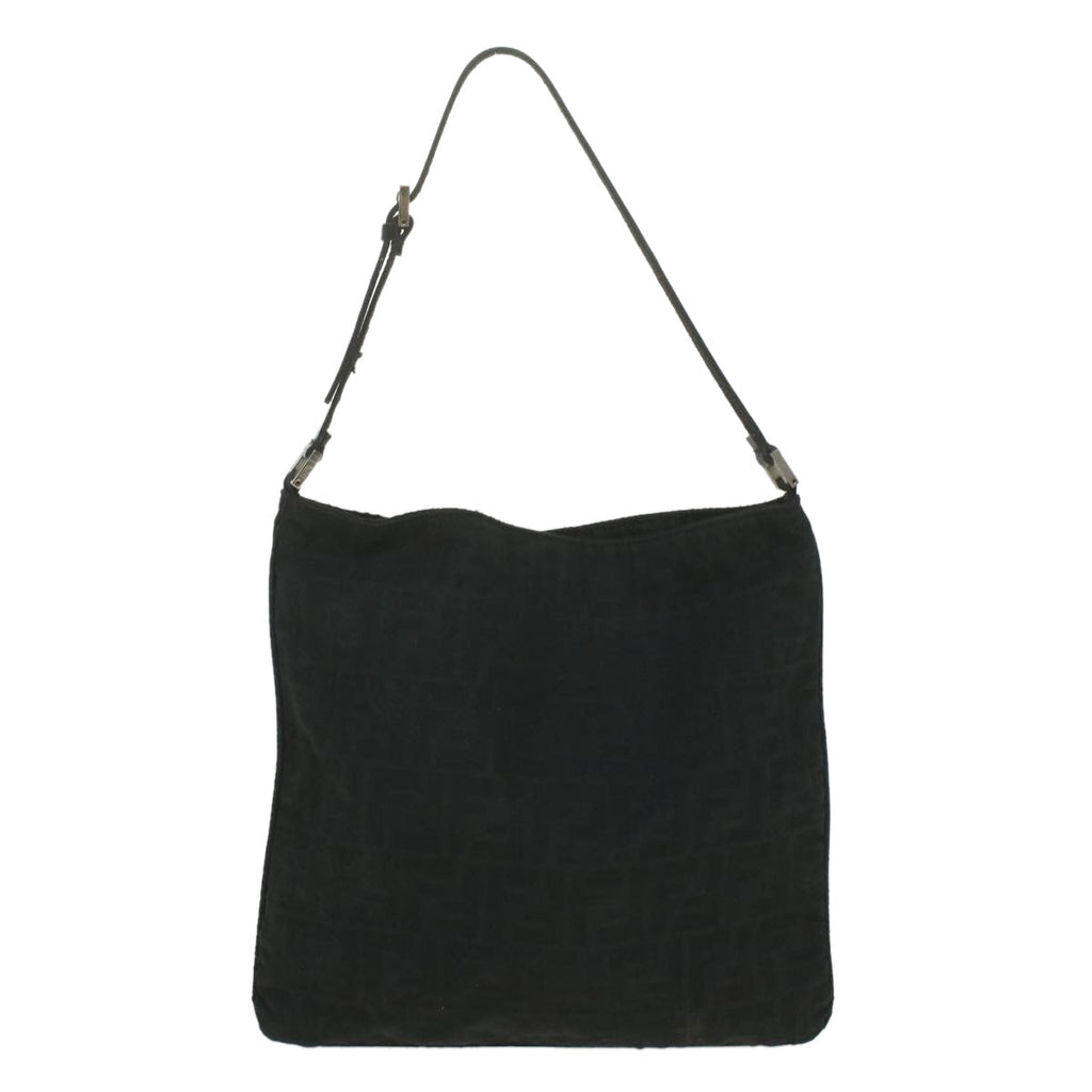 FENDI Zucca Canvas Shoulder Bag Nylon Black ar8812