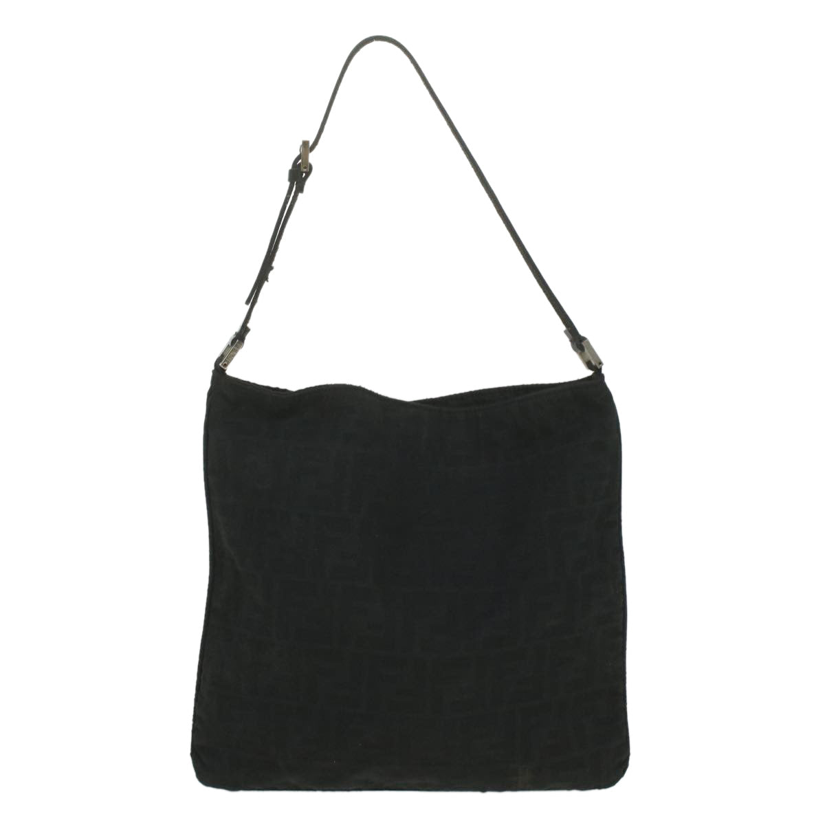 FENDI Zucca Canvas Shoulder Bag Nylon Black ar8812