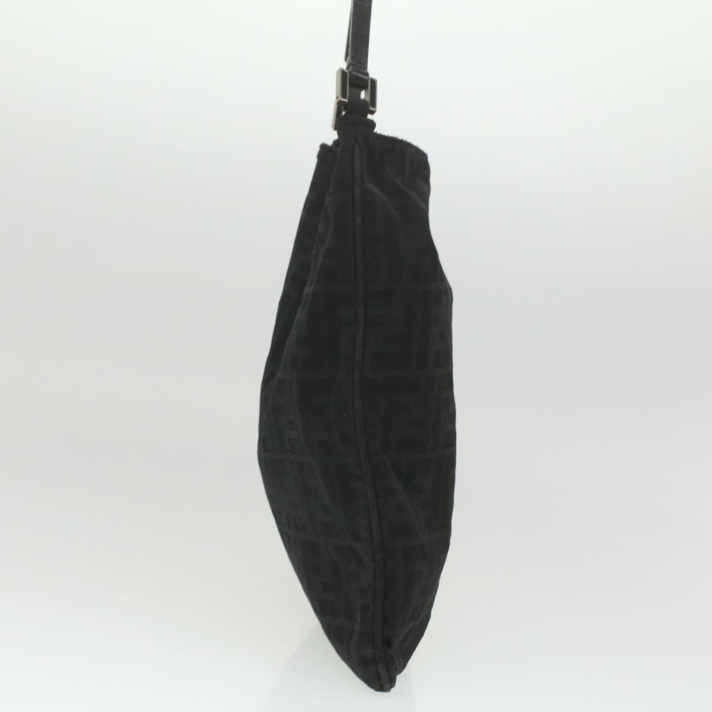 FENDI Zucca Canvas Shoulder Bag Nylon Black ar8812