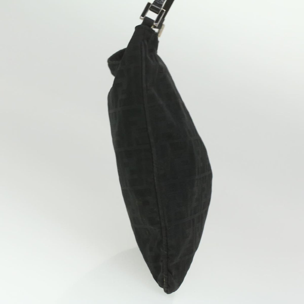 FENDI Zucca Canvas Shoulder Bag Nylon Black ar8812