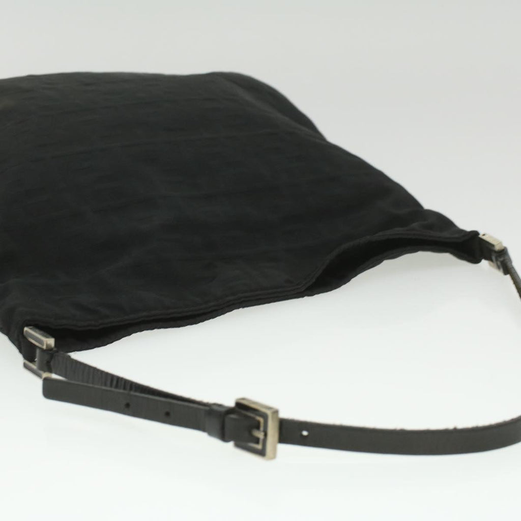 FENDI Zucca Canvas Shoulder Bag Nylon Black ar8812