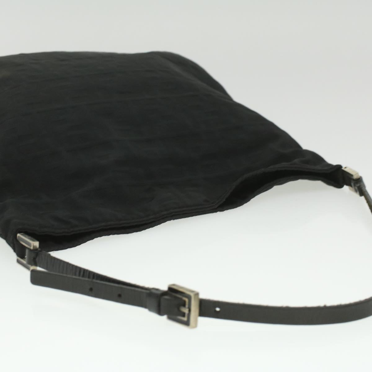 FENDI Zucca Canvas Shoulder Bag Nylon Black ar8812