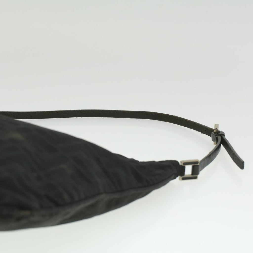 FENDI Zucca Canvas Shoulder Bag Nylon Black ar8812