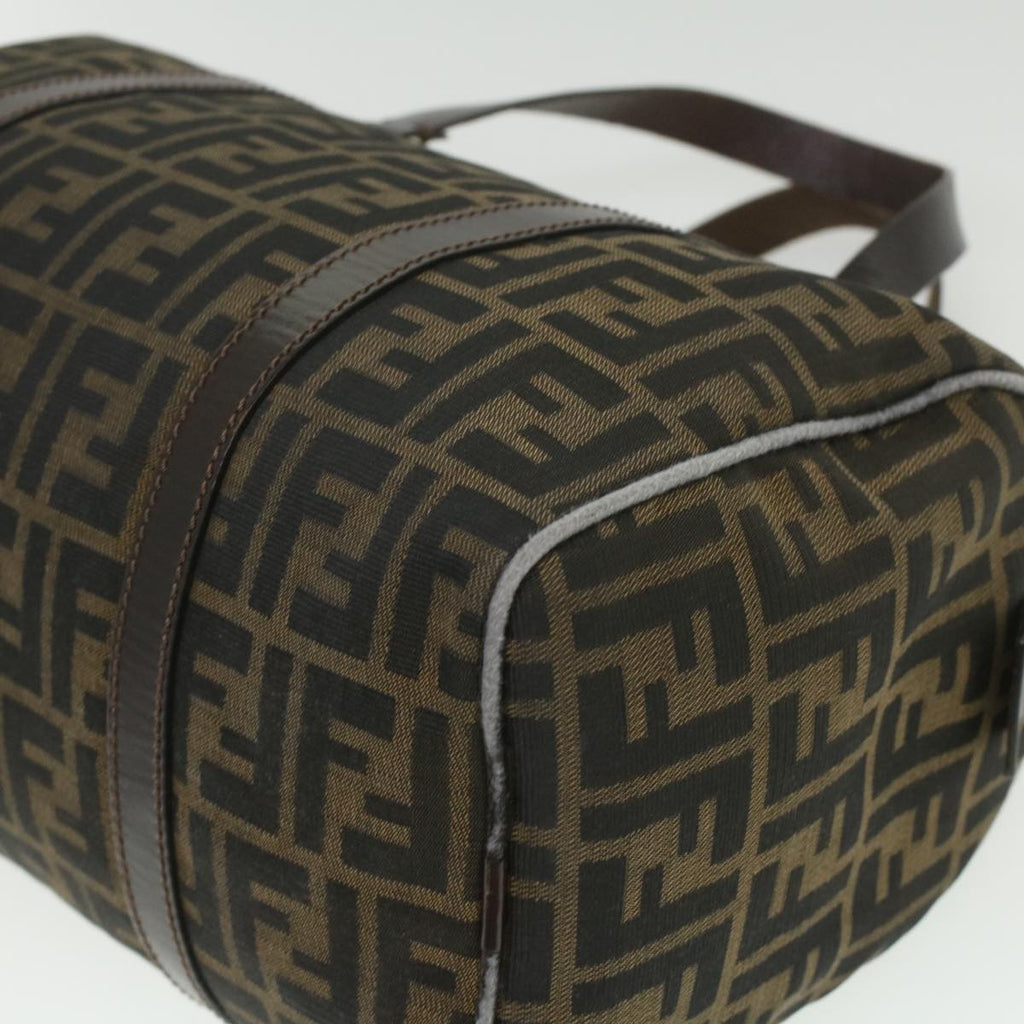 FENDI Zucca Canvas Boston Bag Brown Black 16327 ar8880