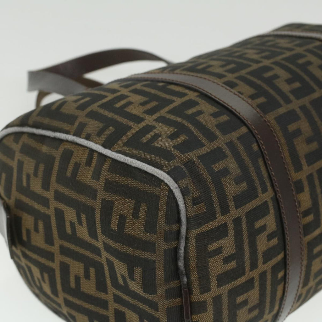 FENDI Zucca Canvas Boston Bag Brown Black 16327 ar8880