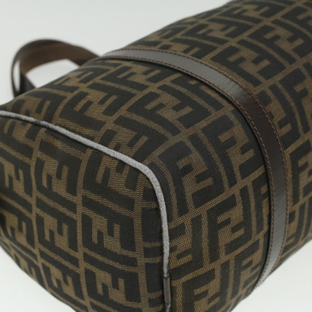 FENDI Zucca Canvas Boston Bag Brown Black 16327 ar8880