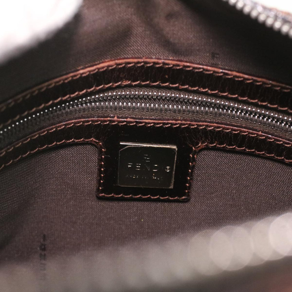 FENDI Zucca Canvas Boston Bag Brown Black 16327 ar8880
