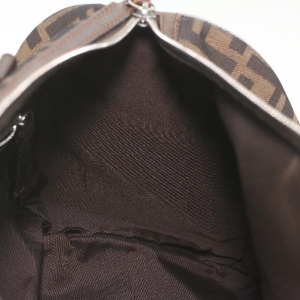 FENDI Zucca Canvas Boston Bag Brown Black 16327 ar8880