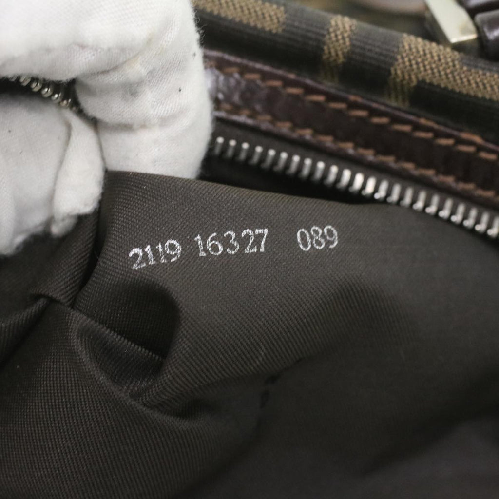 FENDI Zucca Canvas Boston Bag Brown Black 16327 ar8880