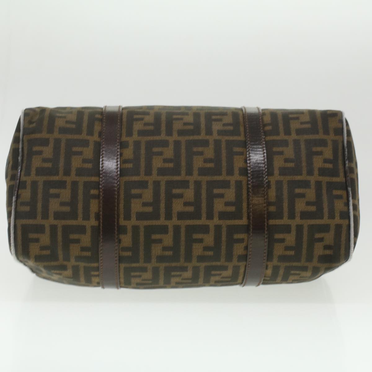 FENDI Zucca Canvas Boston Bag Brown Black 16327 ar8880