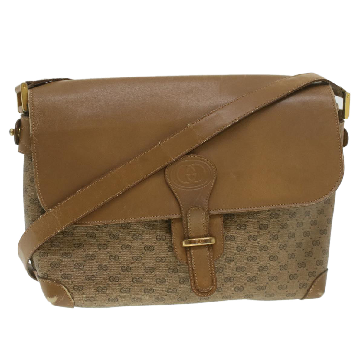 GUCCI Micro GG Canvas Shoulder Bag Beige 001 261 1135 ar8953