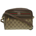 GUCCI GG Canvas Web Sherry Line Shoulder Bag Beige Red Green ar8987