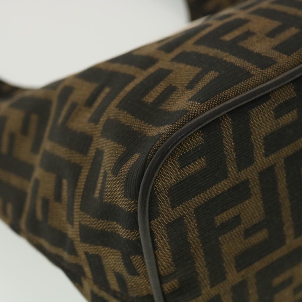 FENDI Zucca Canvas Mamma Baguette Shoulder Bag Brown 2119 26686 008 ar9002