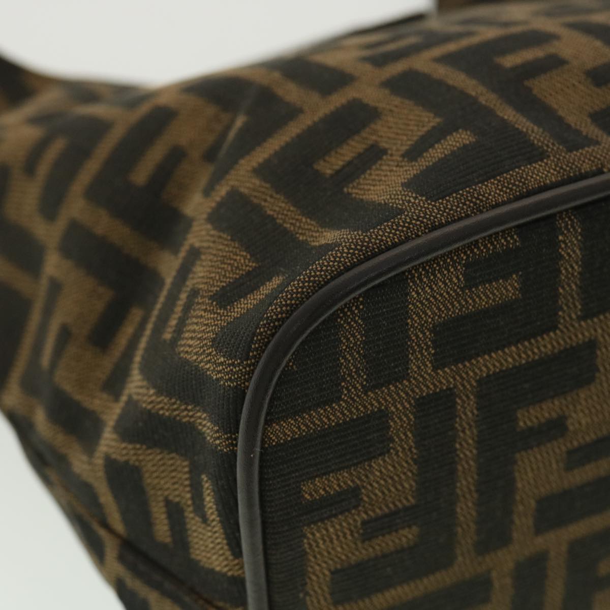 FENDI Zucca Canvas Mamma Baguette Shoulder Bag Brown 2119 26686 008 ar9002