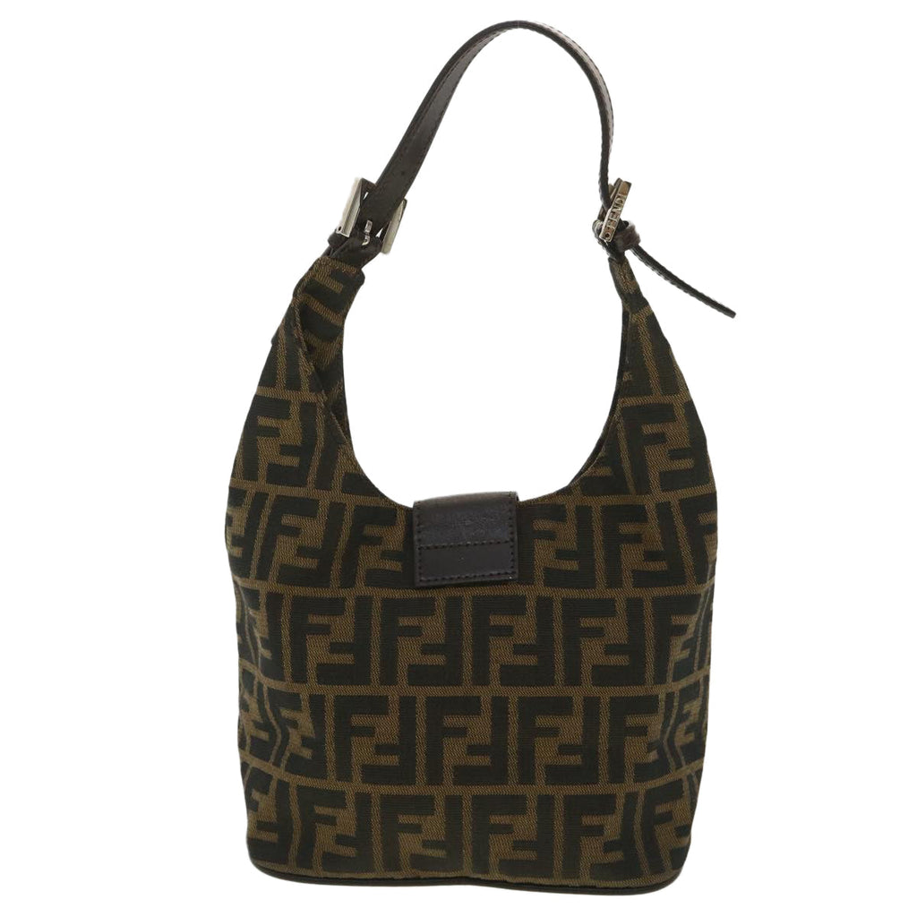 FENDI Zucca Canvas Mamma Baguette Shoulder Bag Brown 2119 26686 008 ar9002