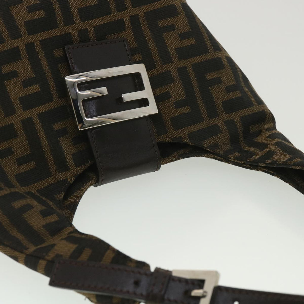 FENDI Zucca Canvas Mamma Baguette Shoulder Bag Brown 2119 26686 008 ar9002