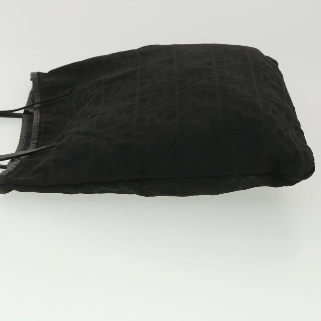 FENDI Zucca Canvas Tote Bag Black Brown ar9031