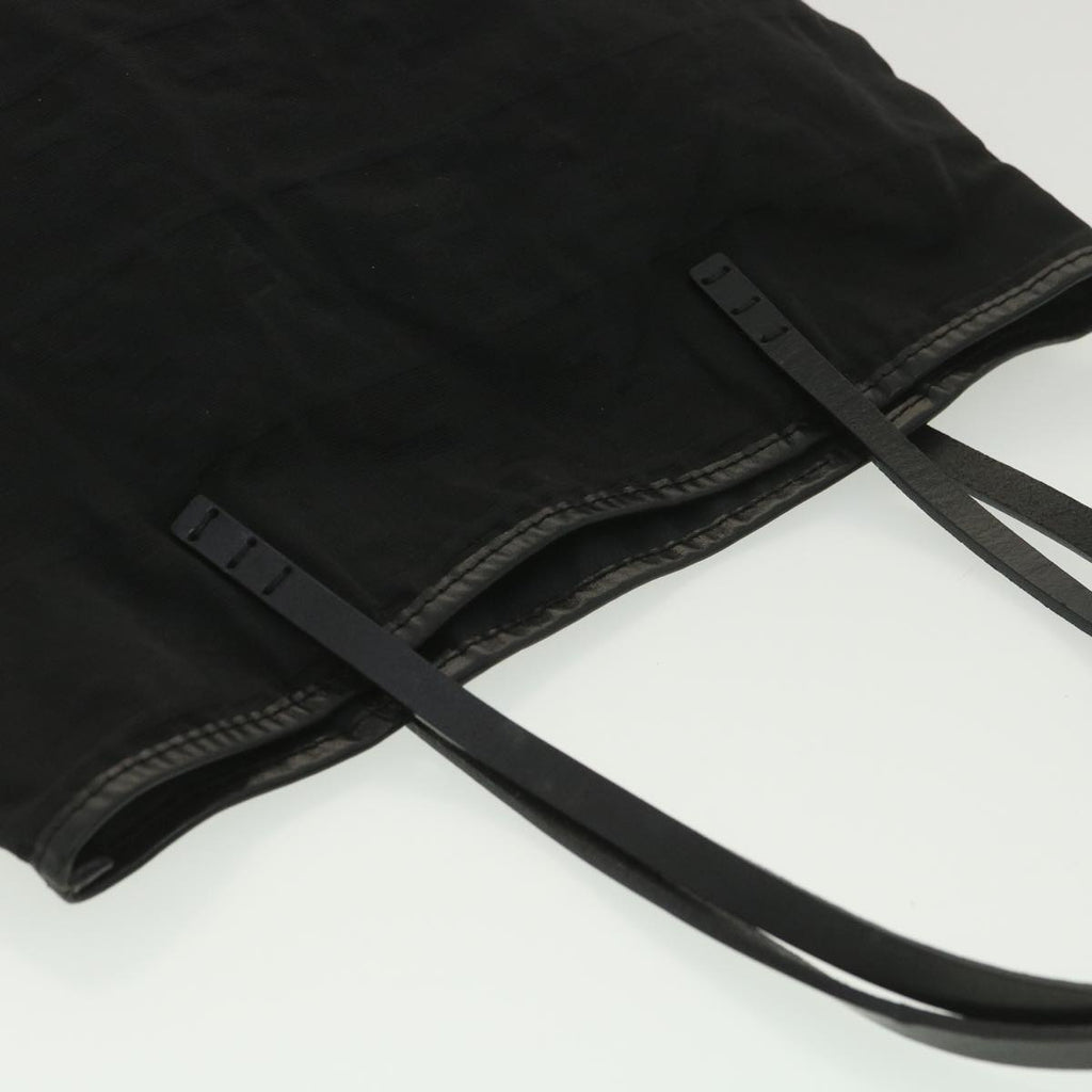 FENDI Zucca Canvas Tote Bag Black Brown ar9031