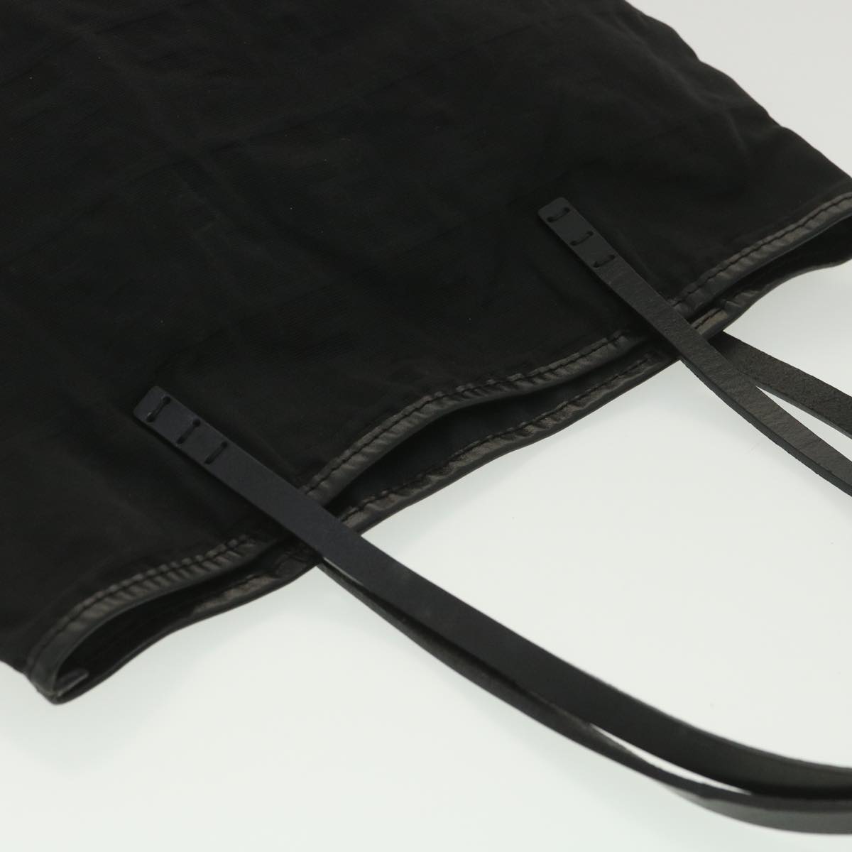 FENDI Zucca Canvas Tote Bag Black Brown ar9031