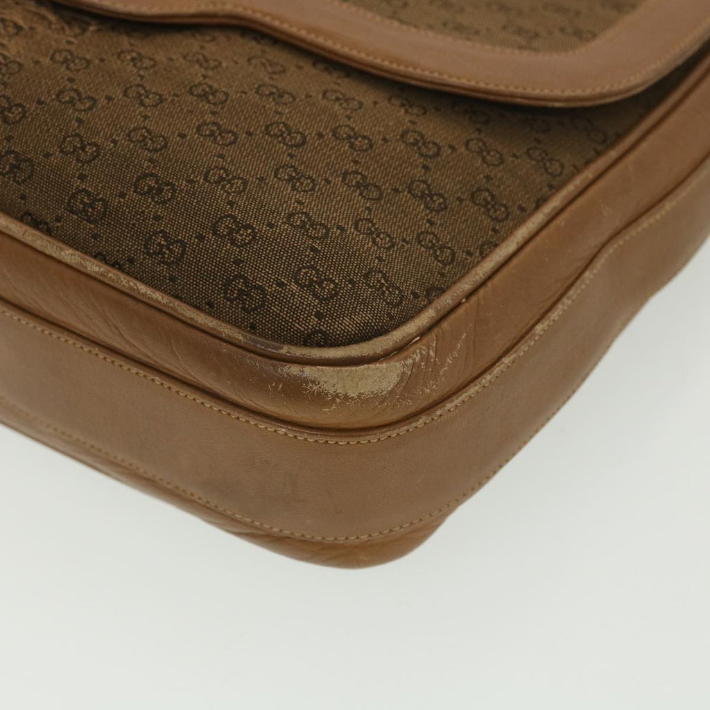 GUCCI Micro GG Canvas Shoulder Bag Beige Brown ar9061