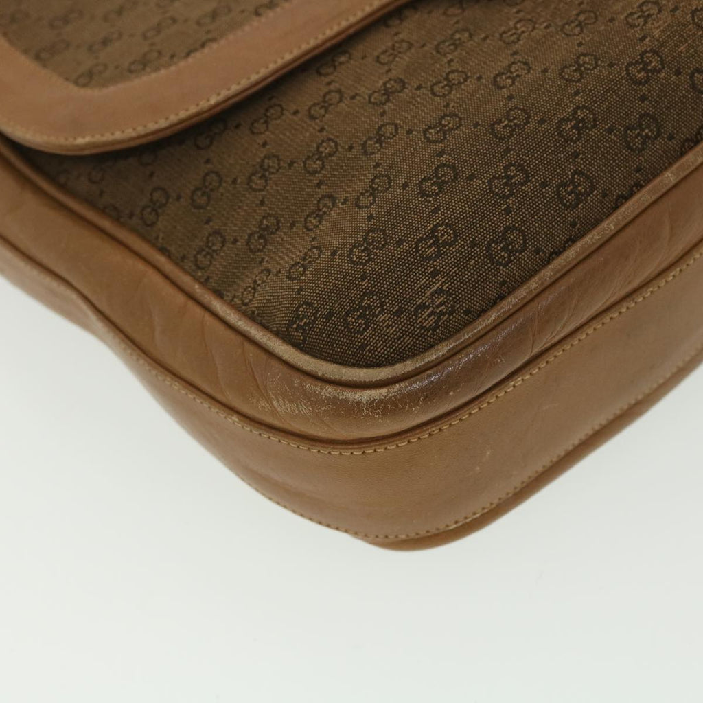 GUCCI Micro GG Canvas Shoulder Bag Beige Brown ar9061