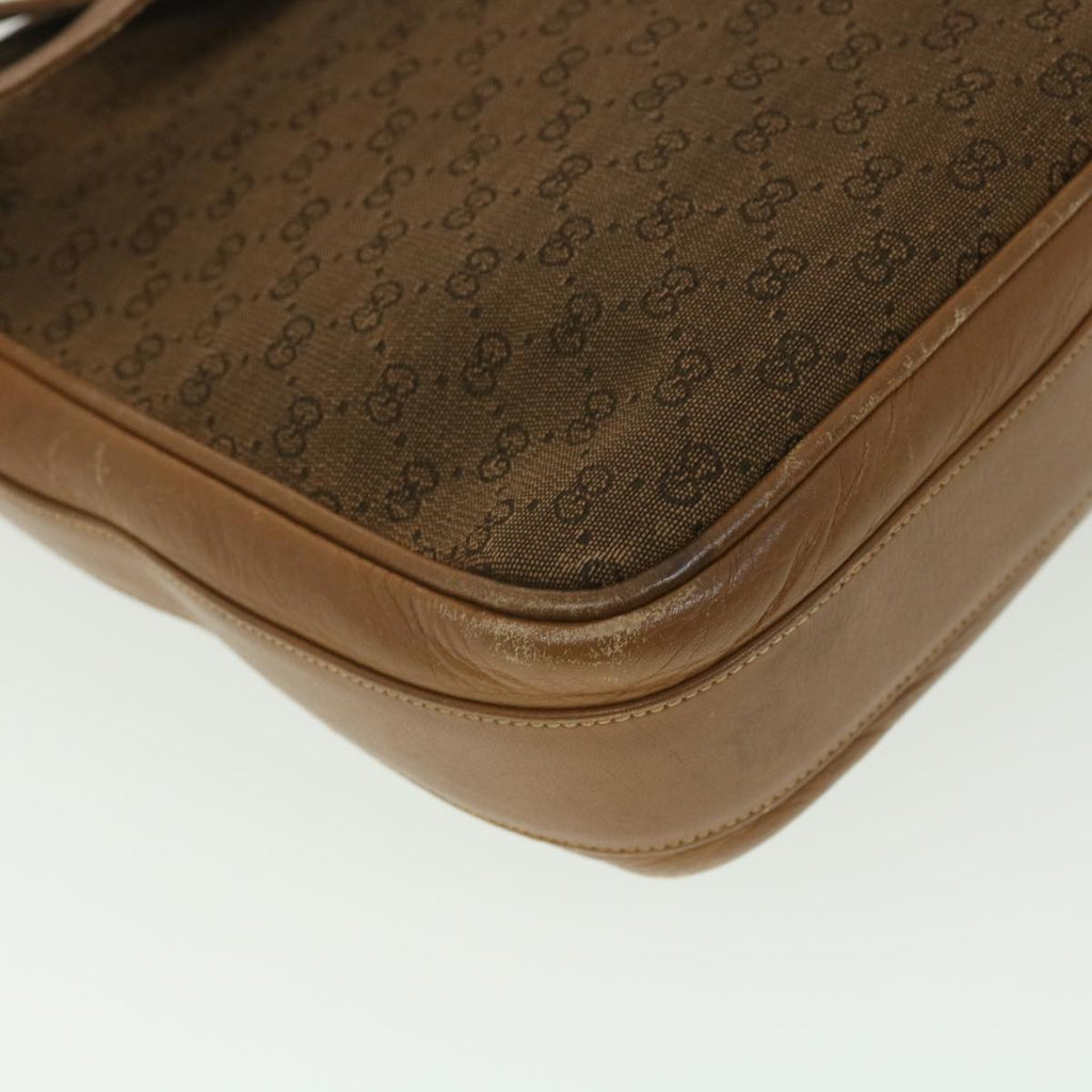GUCCI Micro GG Canvas Shoulder Bag Beige Brown ar9061