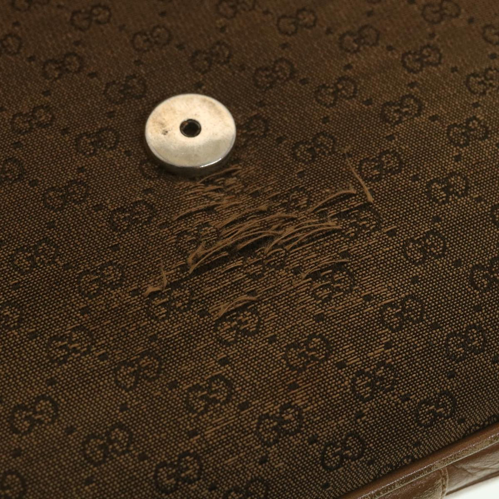 GUCCI Micro GG Canvas Shoulder Bag Beige Brown ar9061