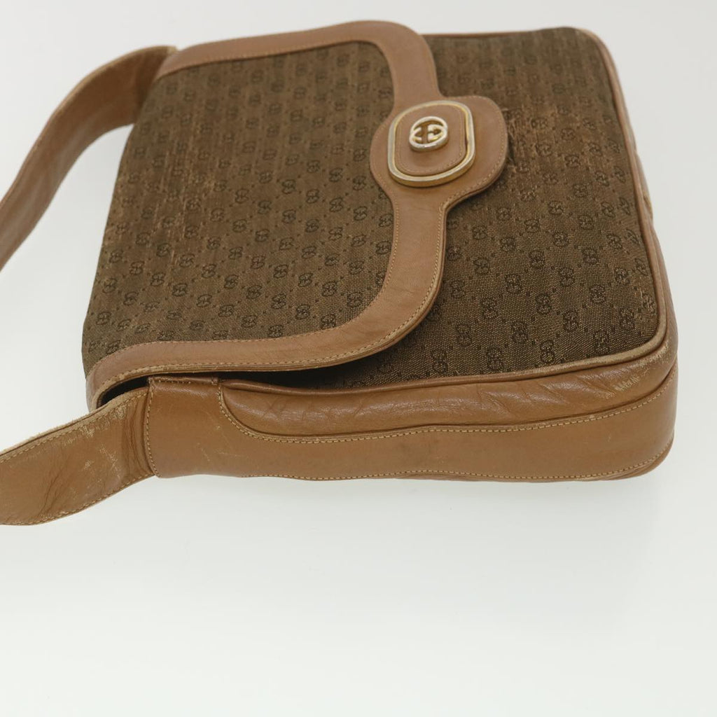 GUCCI Micro GG Canvas Shoulder Bag Beige Brown ar9061