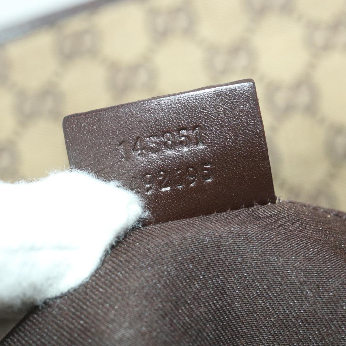 GUCCI GG Canvas Waist bag Beige 145851 ar9075