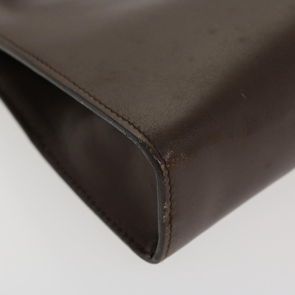 GUCCI Hand Bag Leather Brown ar9113