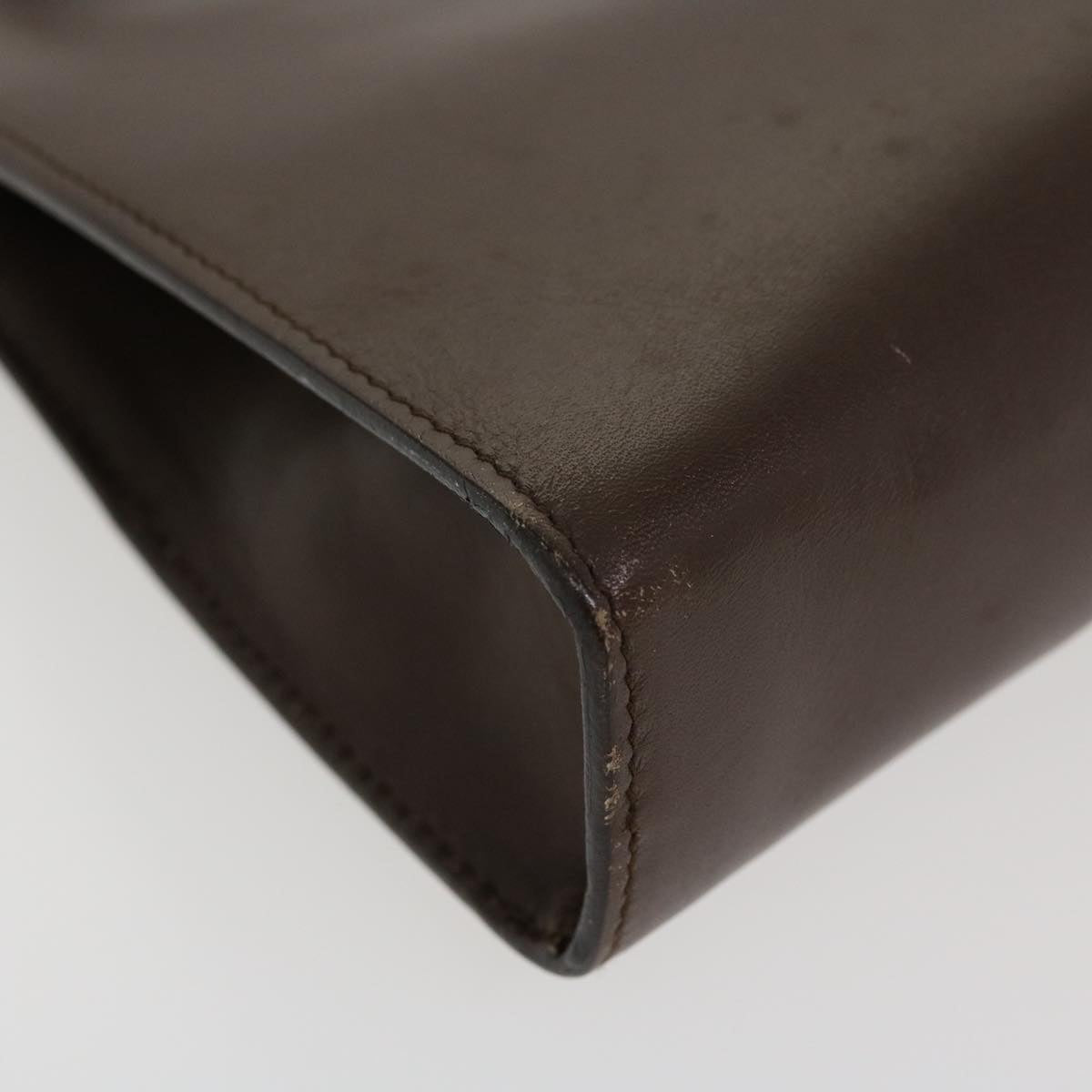 GUCCI Hand Bag Leather Brown ar9113