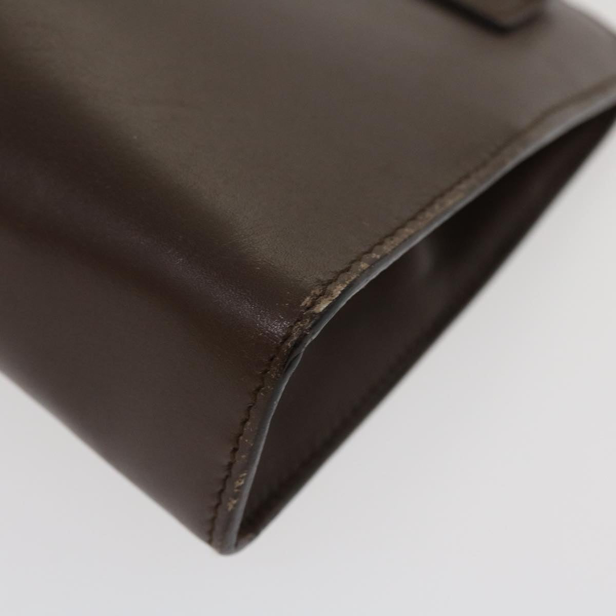 GUCCI Hand Bag Leather Brown ar9113