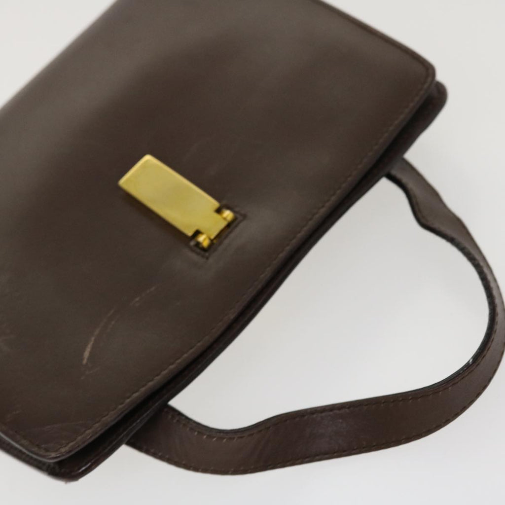 GUCCI Hand Bag Leather Brown ar9113