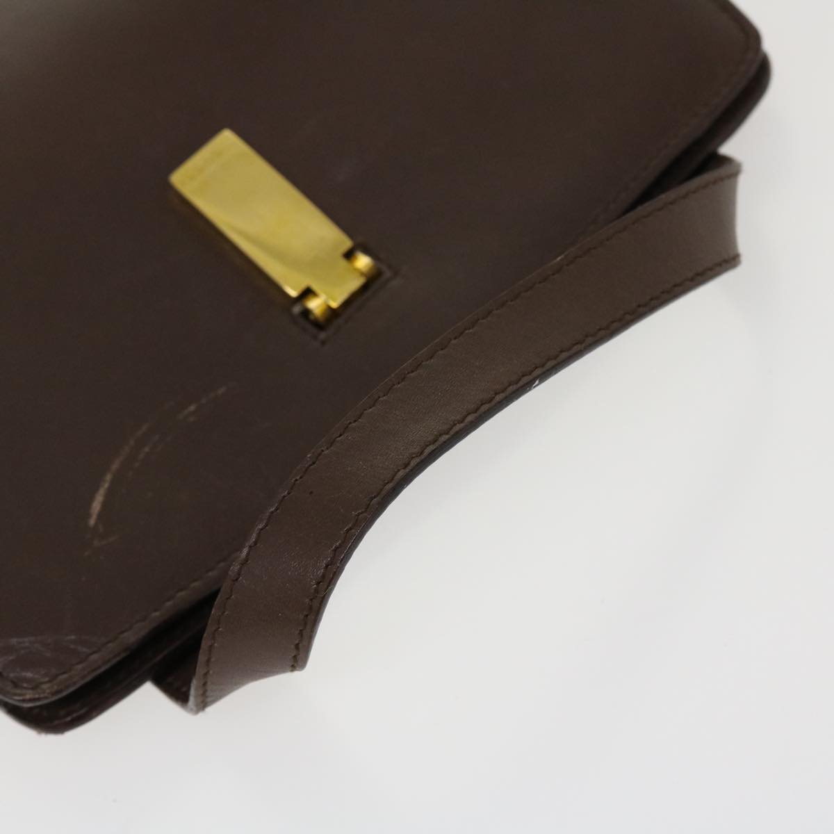 GUCCI Hand Bag Leather Brown ar9113