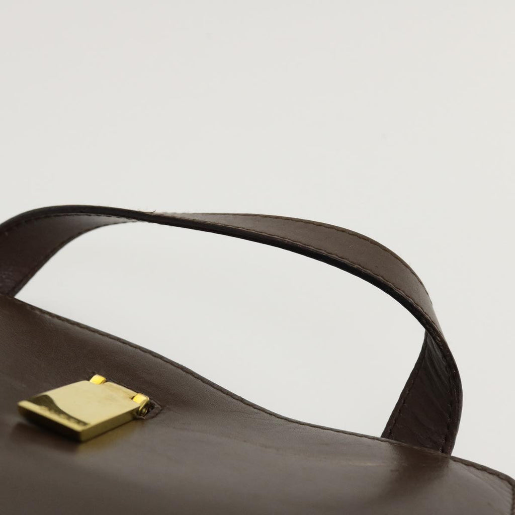 GUCCI Hand Bag Leather Brown ar9113