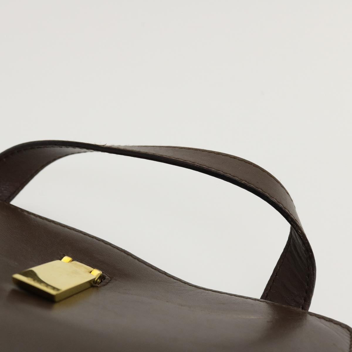 GUCCI Hand Bag Leather Brown ar9113