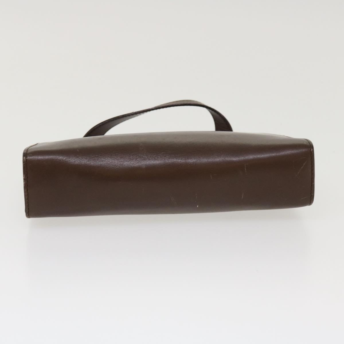 GUCCI Hand Bag Leather Brown ar9113