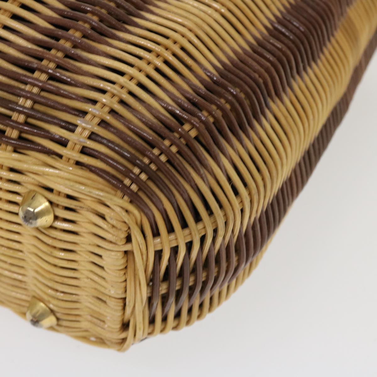 FENDI Basket Shoulder Bag Wood Brown ar9157