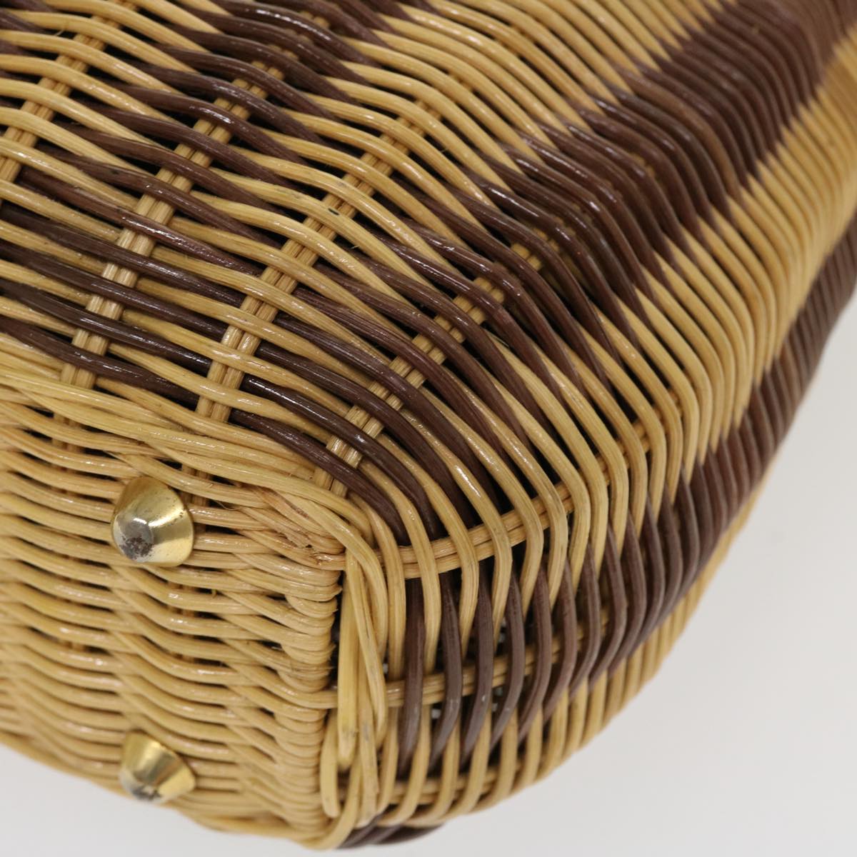 FENDI Basket Shoulder Bag Wood Brown ar9157