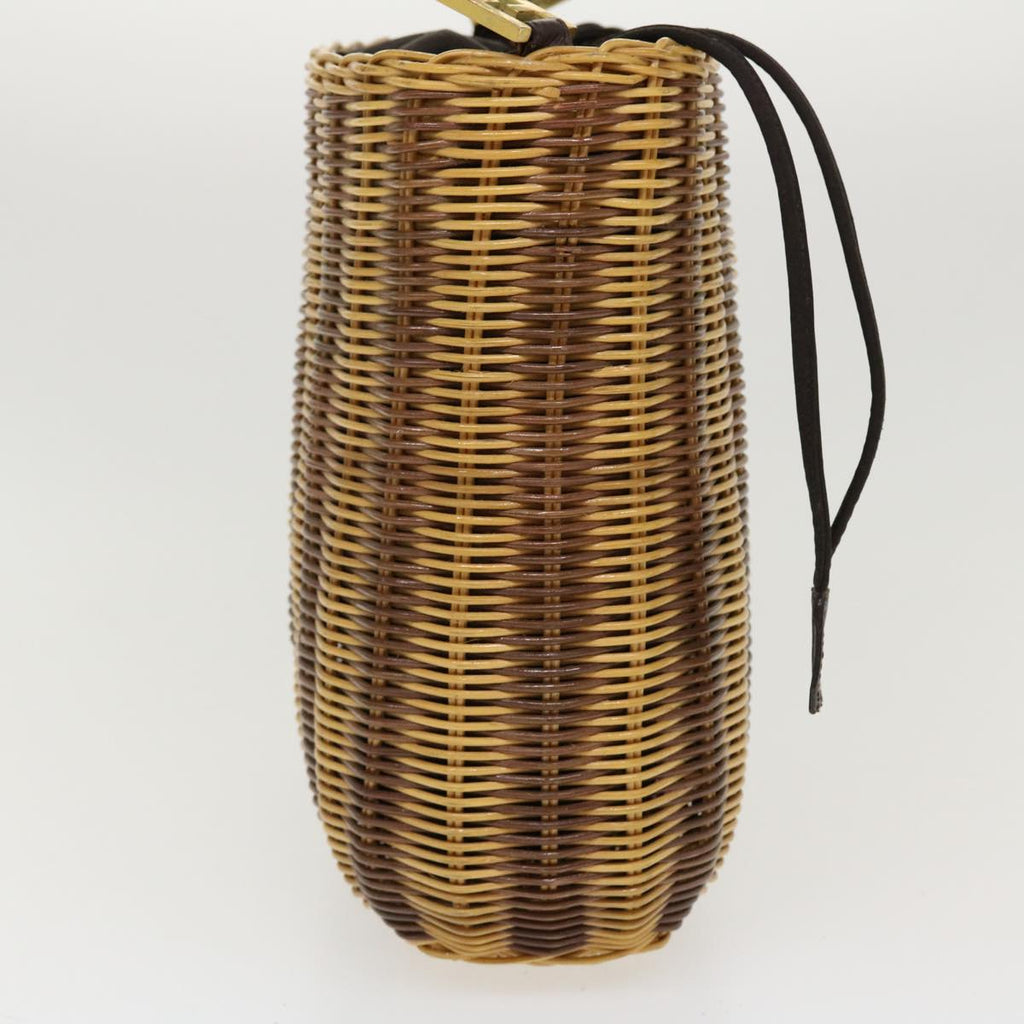 FENDI Basket Shoulder Bag Wood Brown ar9157