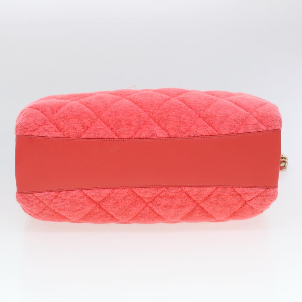 CHANEL Chain Hand Bag Pile 2way Pink CC ar9158A