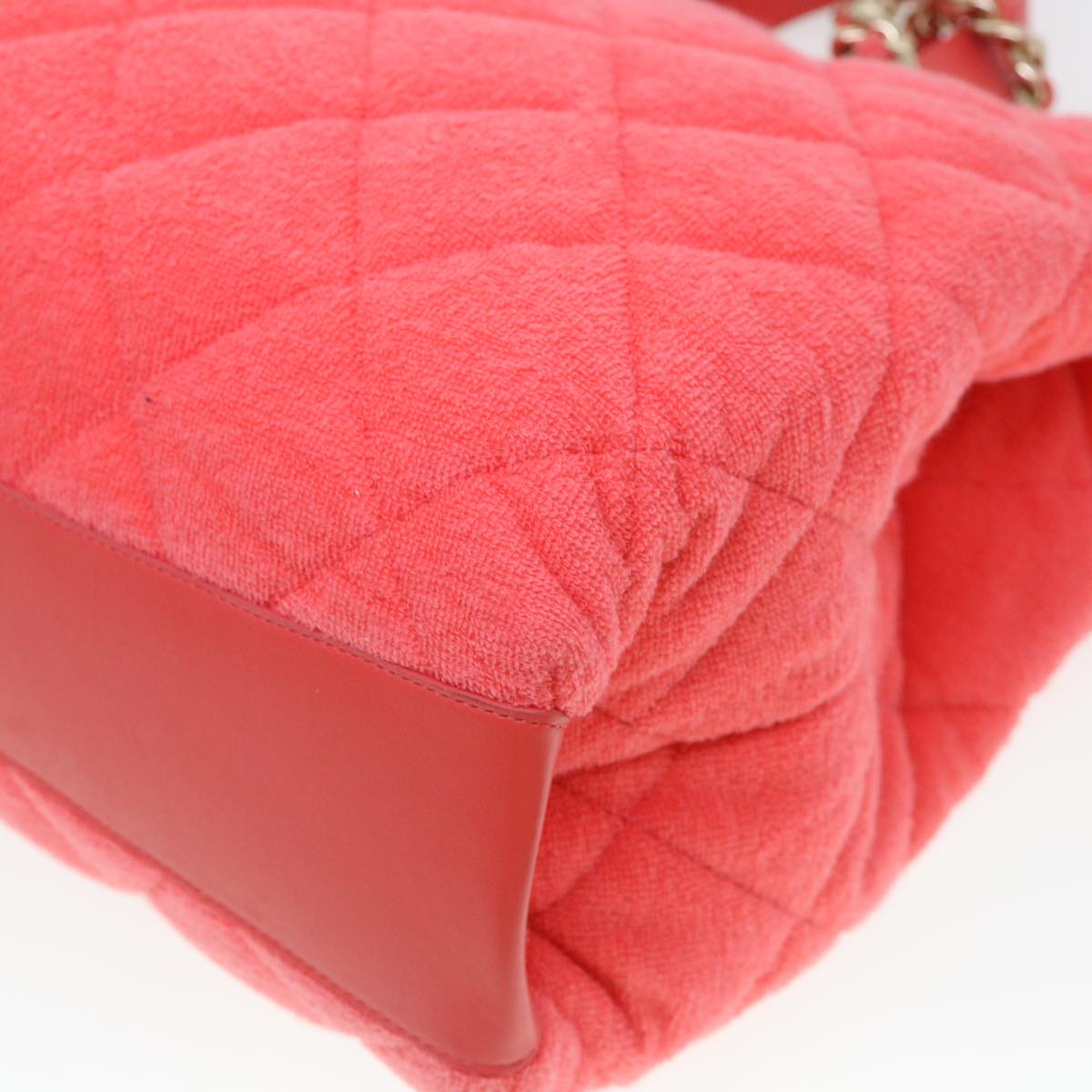CHANEL Chain Hand Bag Pile 2way Pink CC ar9158A