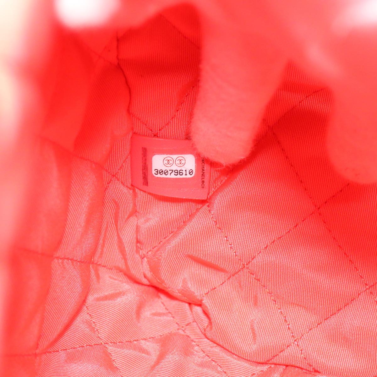 CHANEL Chain Hand Bag Pile 2way Pink CC ar9158A