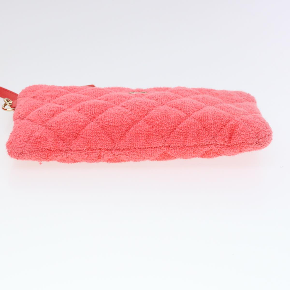CHANEL Chain Hand Bag Pile 2way Pink CC ar9158A