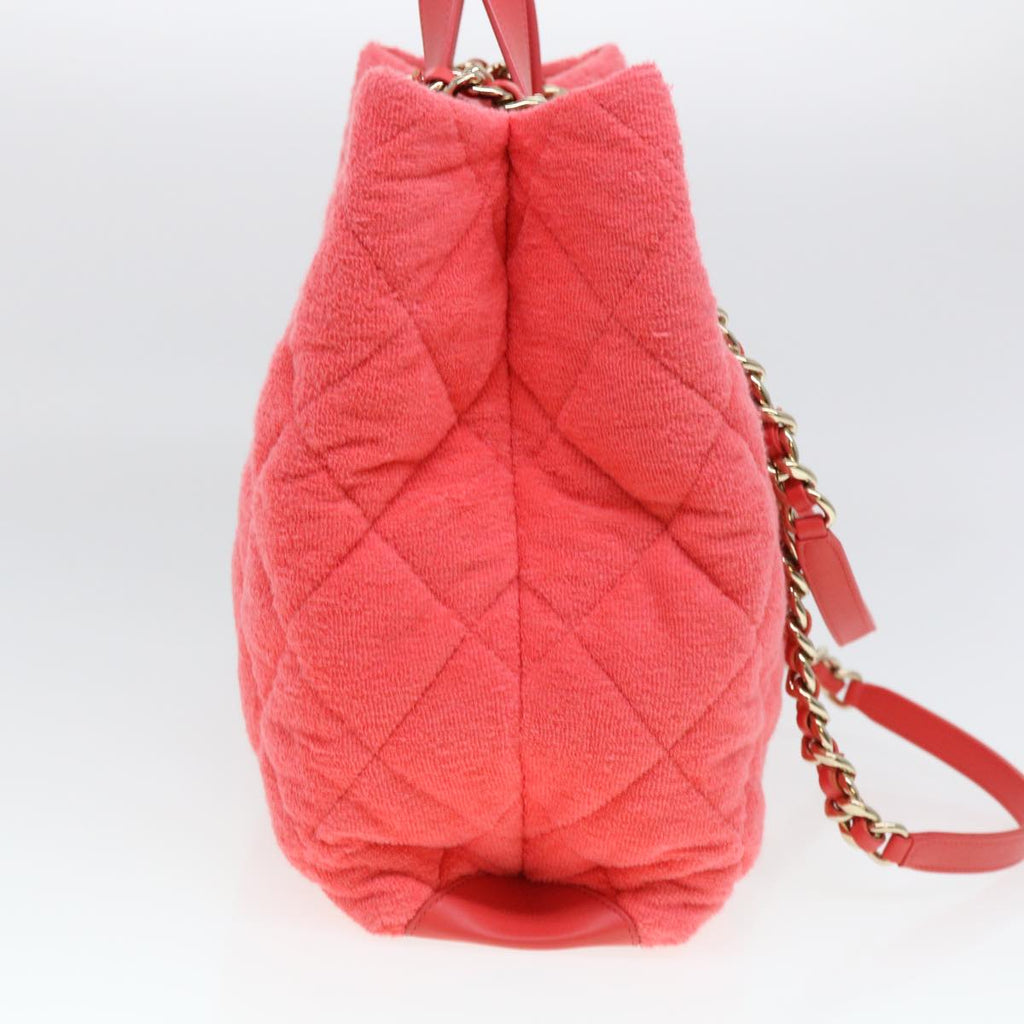CHANEL Chain Hand Bag Pile 2way Pink CC ar9158A