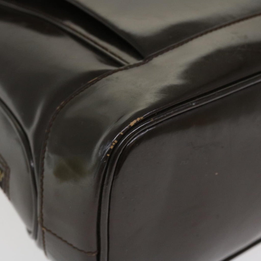 GUCCI Bamboo Shoulder Bag Patent leather Brown 001.2214.1649 ar9167