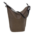 FENDI Shoulder Bag PVC Leather Dark Brown ar9213